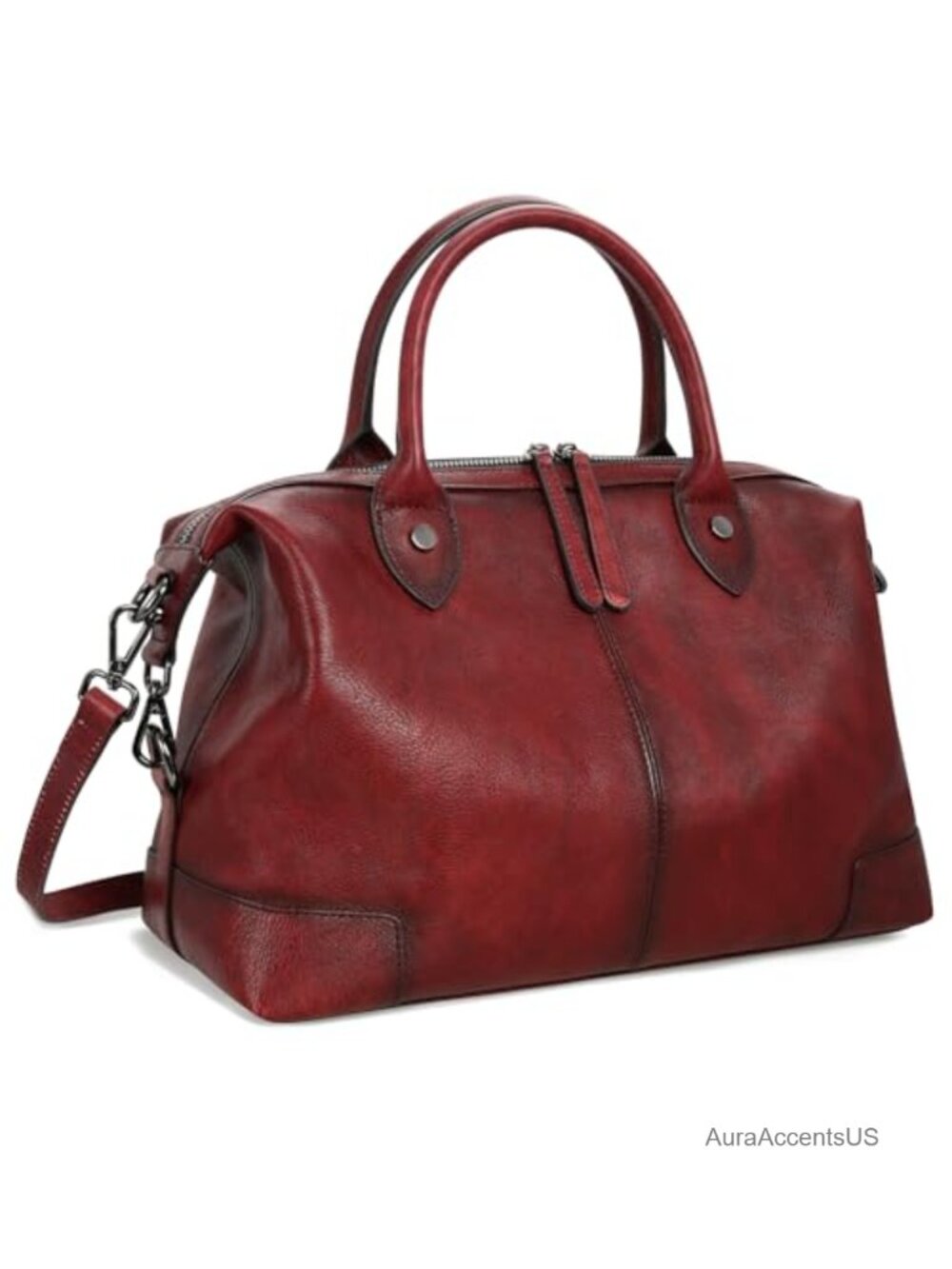 Genuine Leather Satchel Tote Bag Women Large Capacity Top Handle Handbag